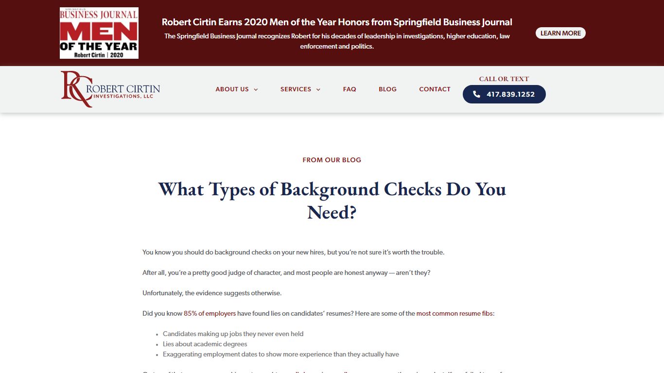 Types of Background Checks for Employment | Cirtin Investigations